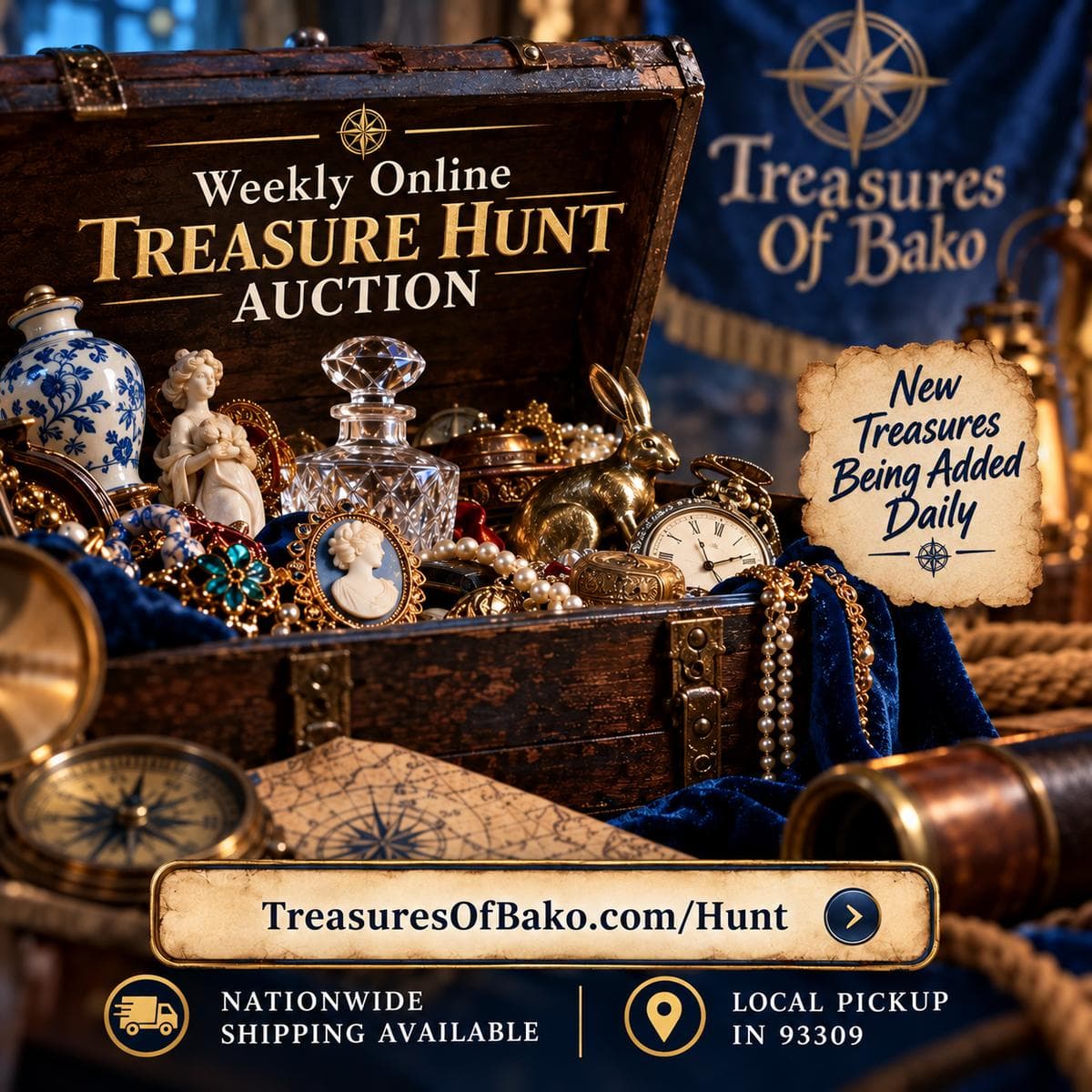 LOW OPENS - BIDDING ACTIVE! Treasures Of Bako's Weekly Online Treasure Hunt Auction | Nationwide Shipping or Local Pickup 93309 photo 1