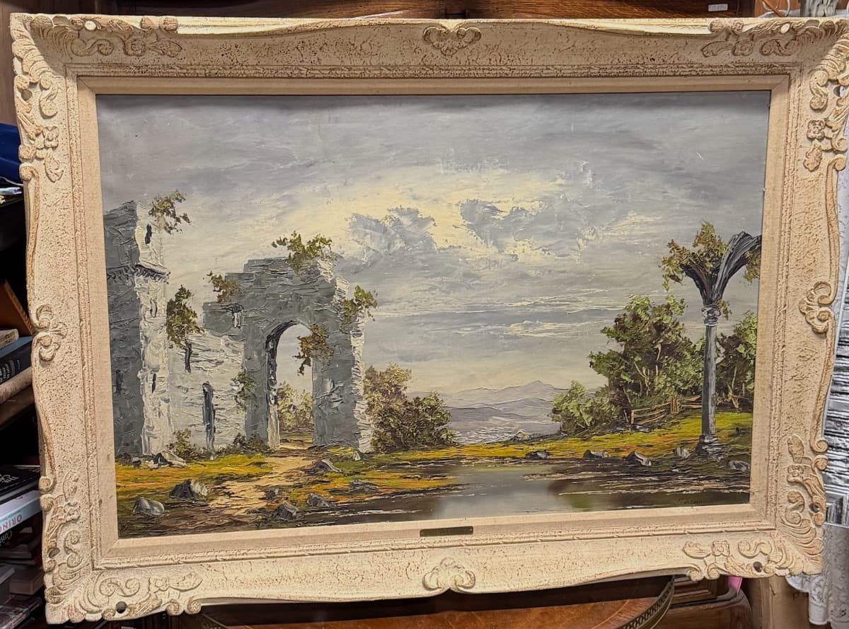 Weekend Store Sale! Much art, Cartier vase, Wallace vintage silver plate tray, ship lantern and much more! photo 1