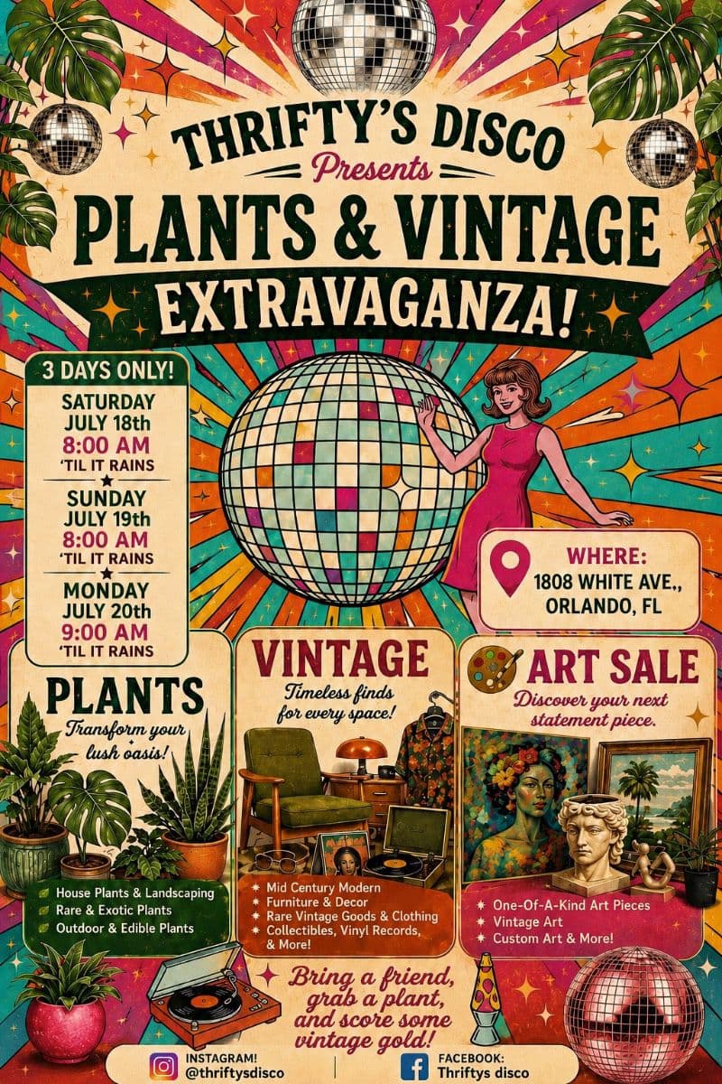 Vintage hidden gem!!! Pop art, plants, MCM, Vintage, clothes, furniture, vinyl, decor. photo 1