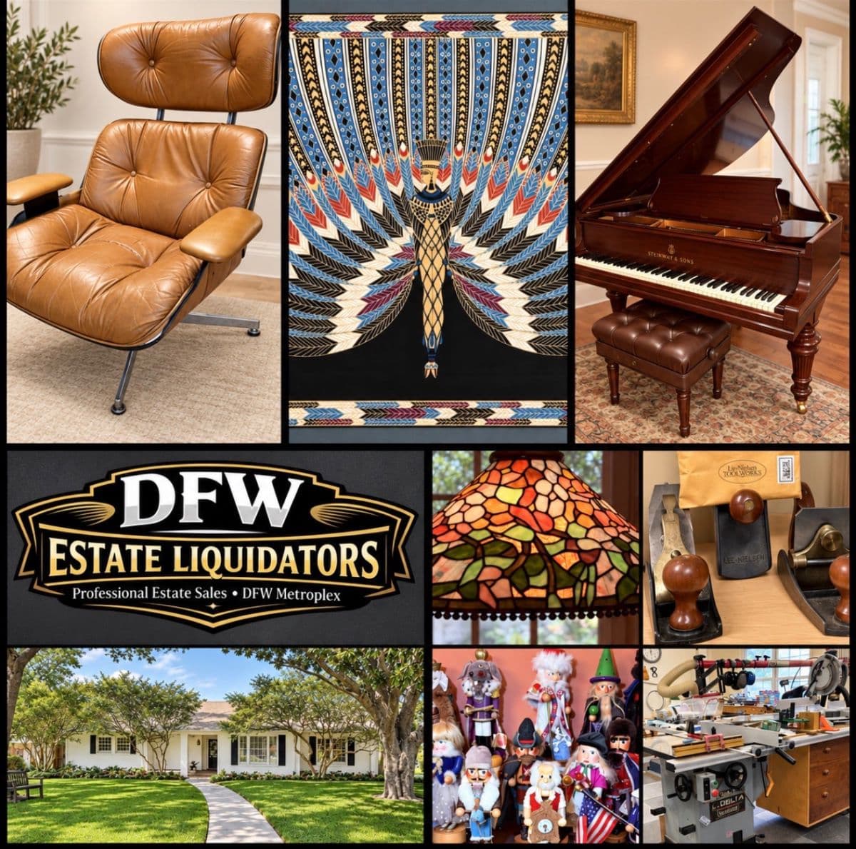 ~Incredible Preston Hollow Estate Sale! Steinway Piano, Fine Art, Jet Woodworking, Collectibles.. photo 1