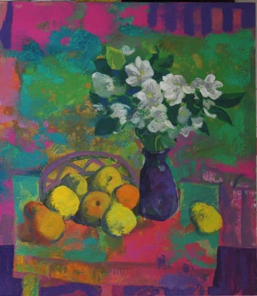 Flowers & Fruits-Oil on Canvas, photo 1