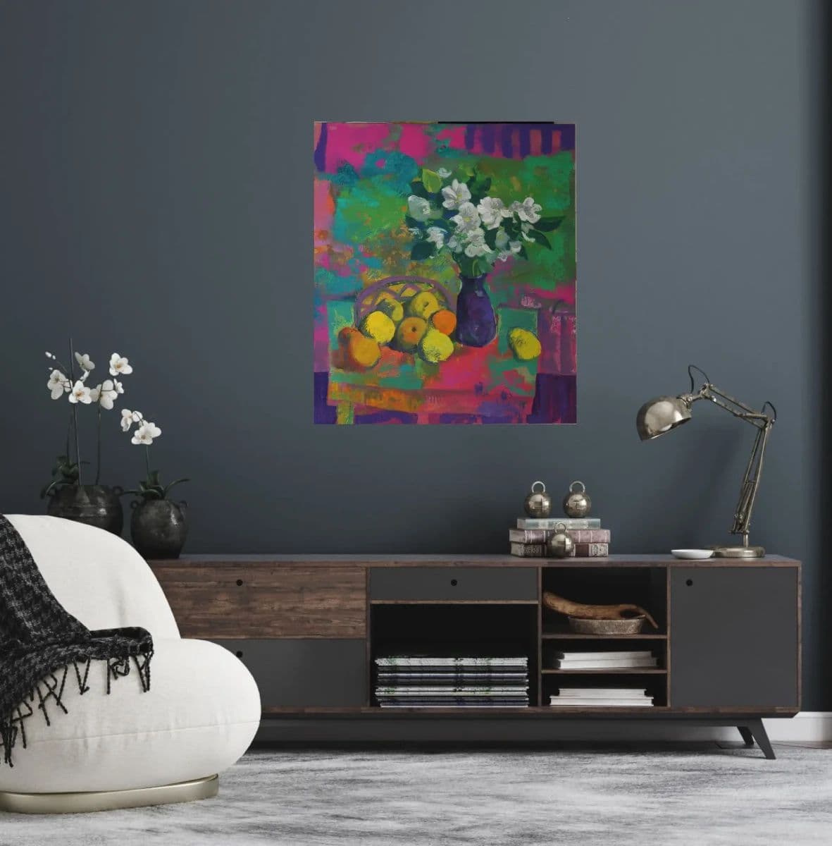 Flowers & Fruits-Oil on Canvas, photo 2
