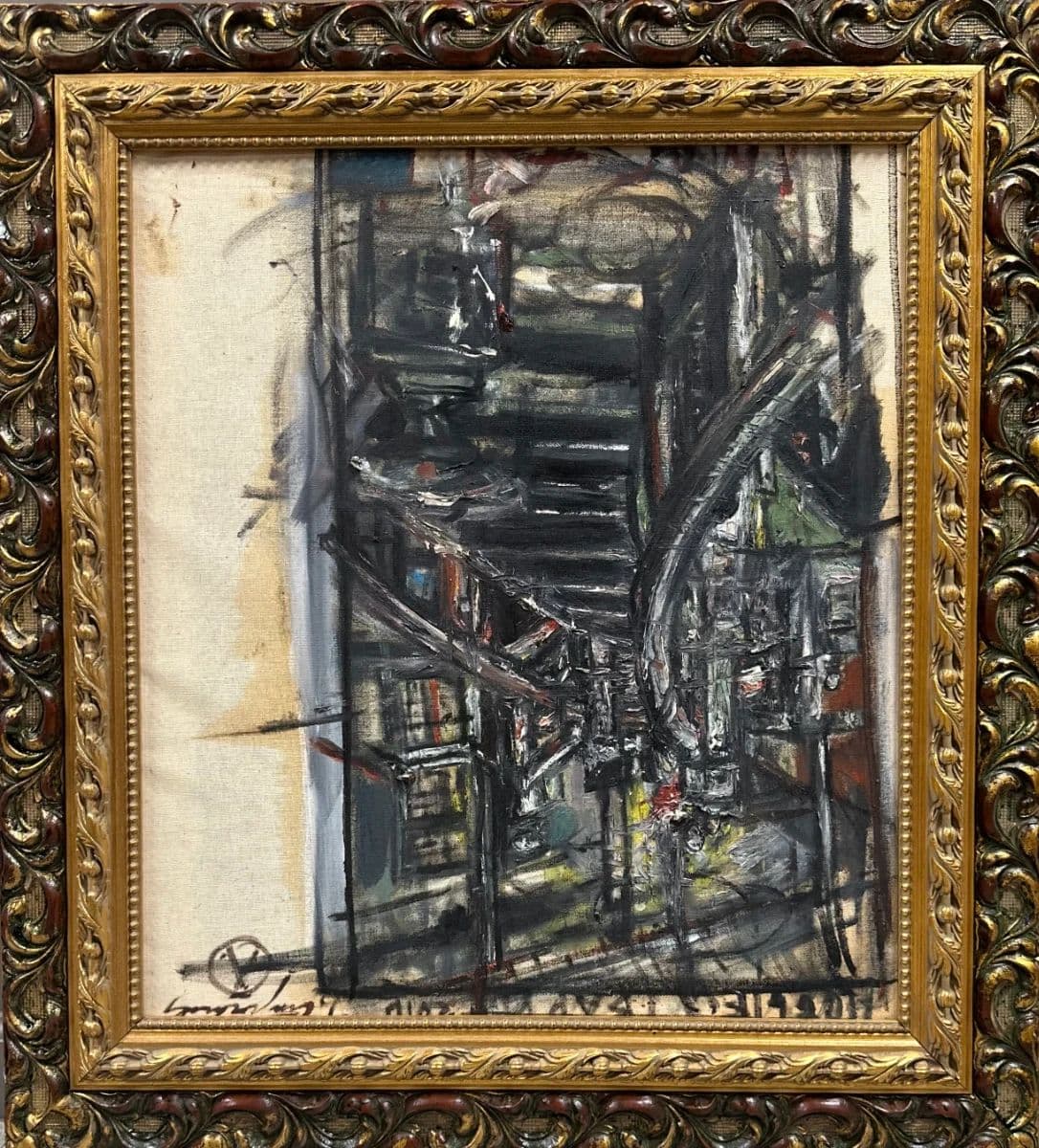 Dark Stairway-Oil on Canvas photo 1