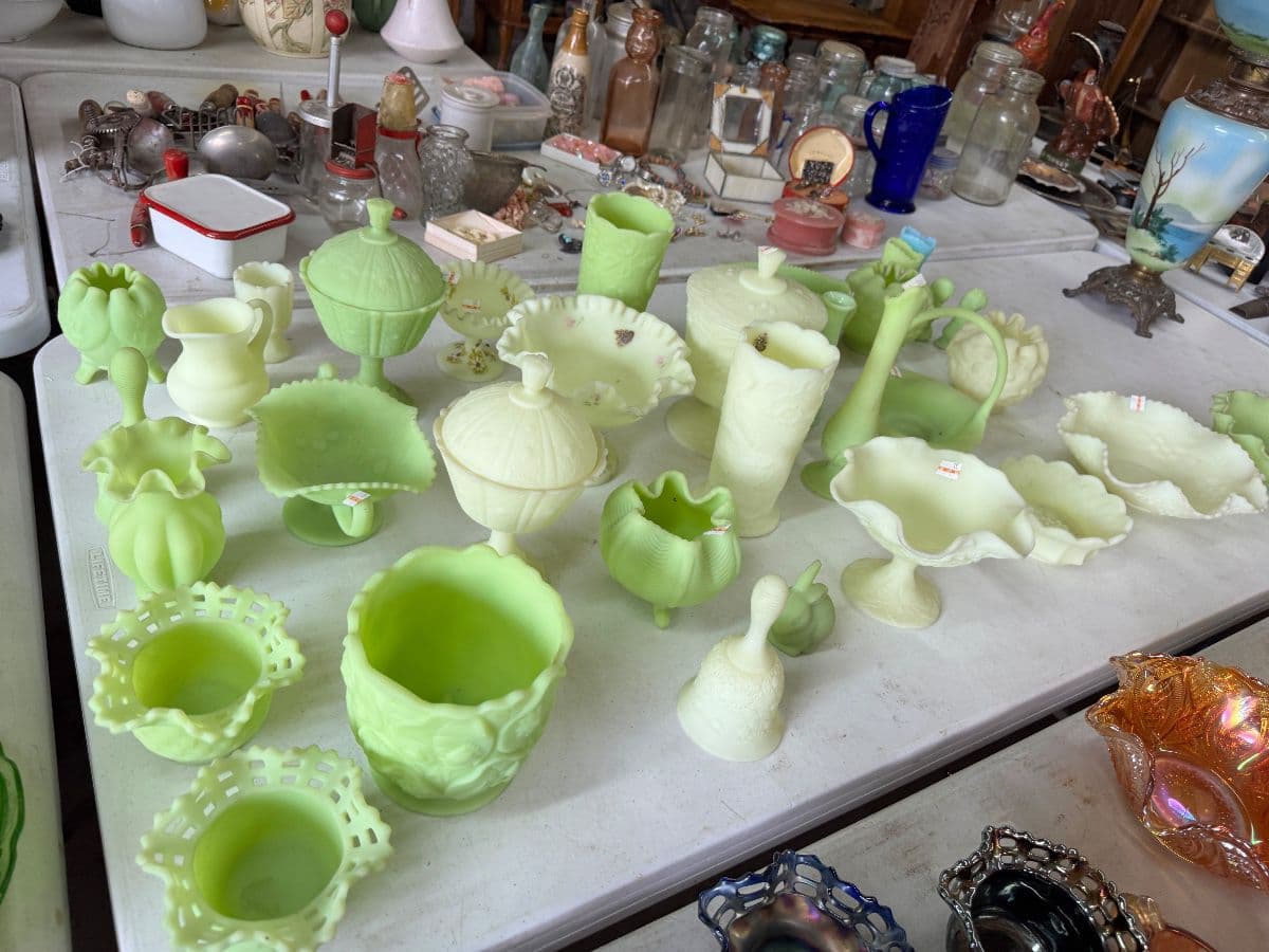 Huge Antique Pottery, Depression Glass, Christmas, Decor, Candles, Crocksmuch more Sale photo 3