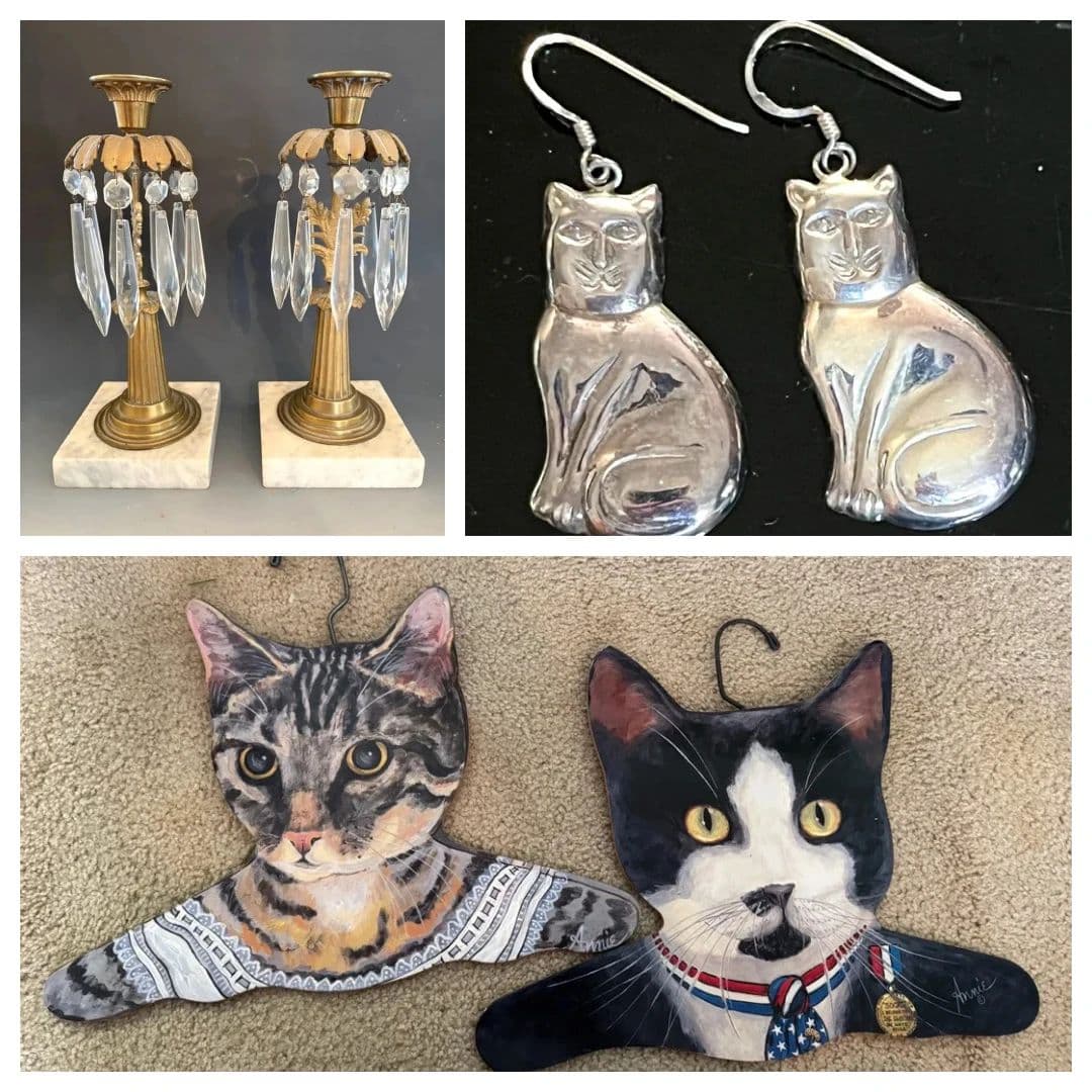 Purr-fect Vintage Estate w/ Antique Furniture, Roseville Pottery, Silver & Cat Collectibles Ends 9/9 photo 2