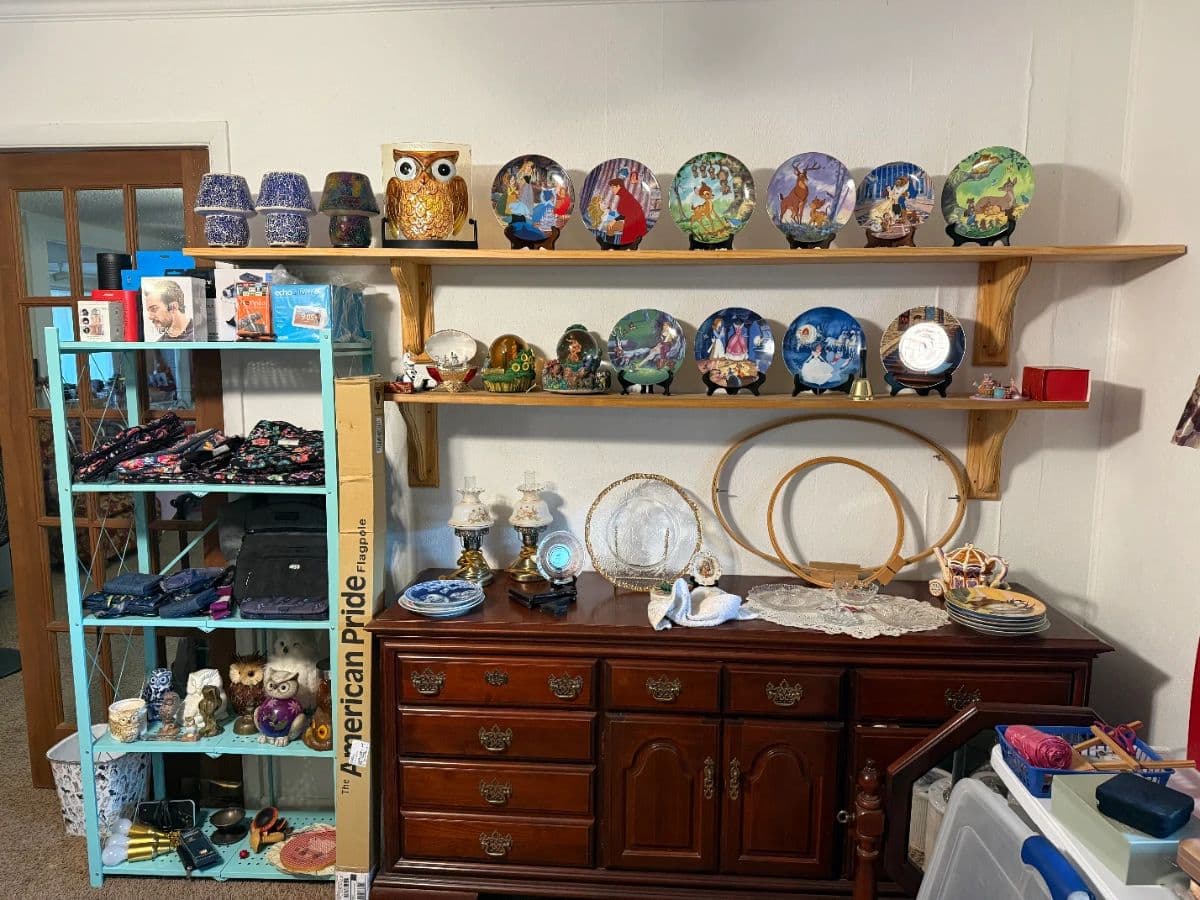 Fenton, Disney, Goebels, Coins, Jewelry, and more! Packed house of antiques and nice new things too! photo 11
