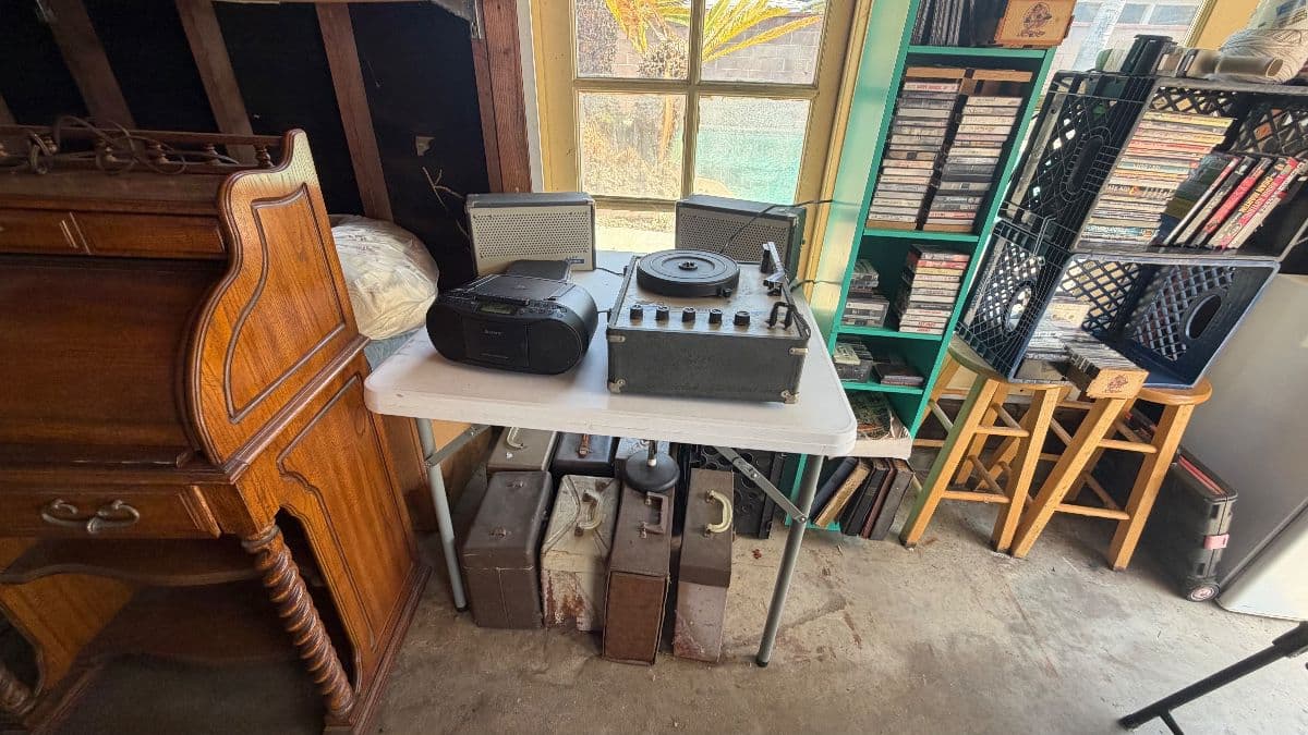 Blow out, Whittier, jazz musician, records, art, clothing, living room set, tools, antiques photo 10