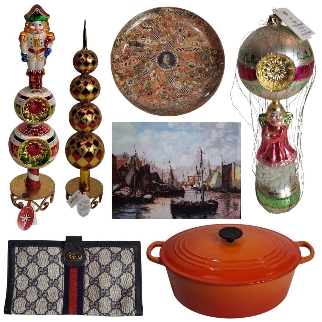 Bloomington Estate Auction Radko Christmas Antiques Tobacciana Art photo 1
