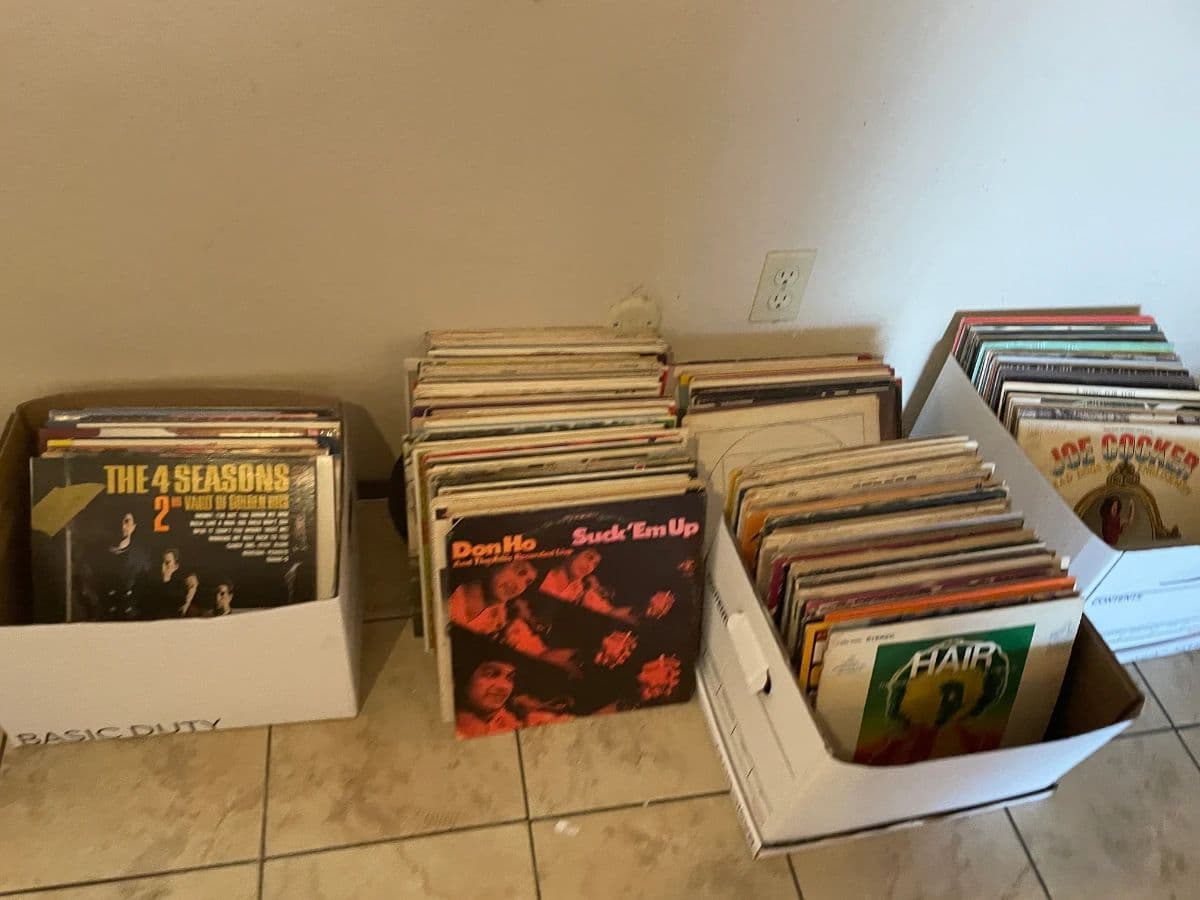 Collection of furniture, records, art, notions and more photo 9