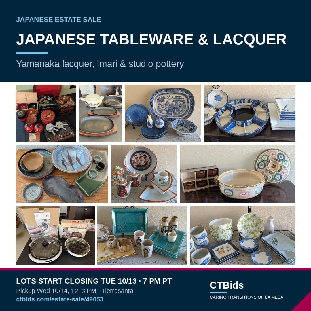 Japanese Estate Sale: Art, Dolls, Lacquerware, Tools and More - Bidding ends 10/13 photo 3