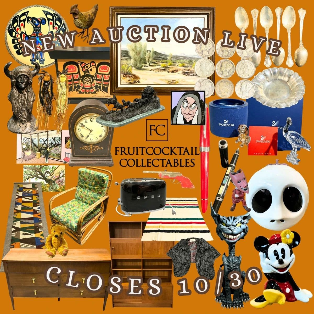 SODO AUCTION: Sterling Silver, Coins, Jewelry, Swarovski, Bronze Sculptures, MCM, Tim Burton + photo 1