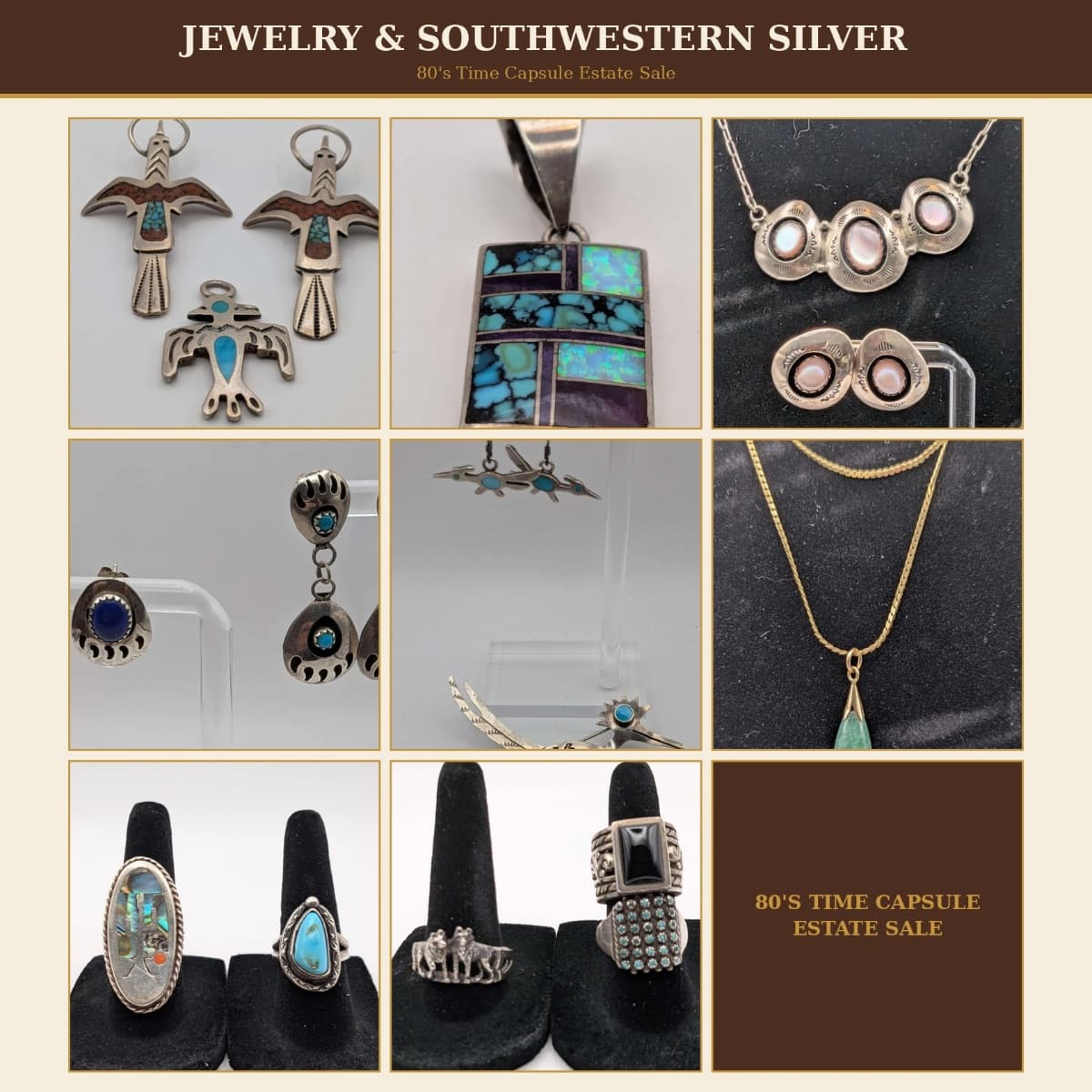 80's Time Capsule, Padres Paradise & Navajo Sterling Jewelry - Bidding ends 9/29 photo 1