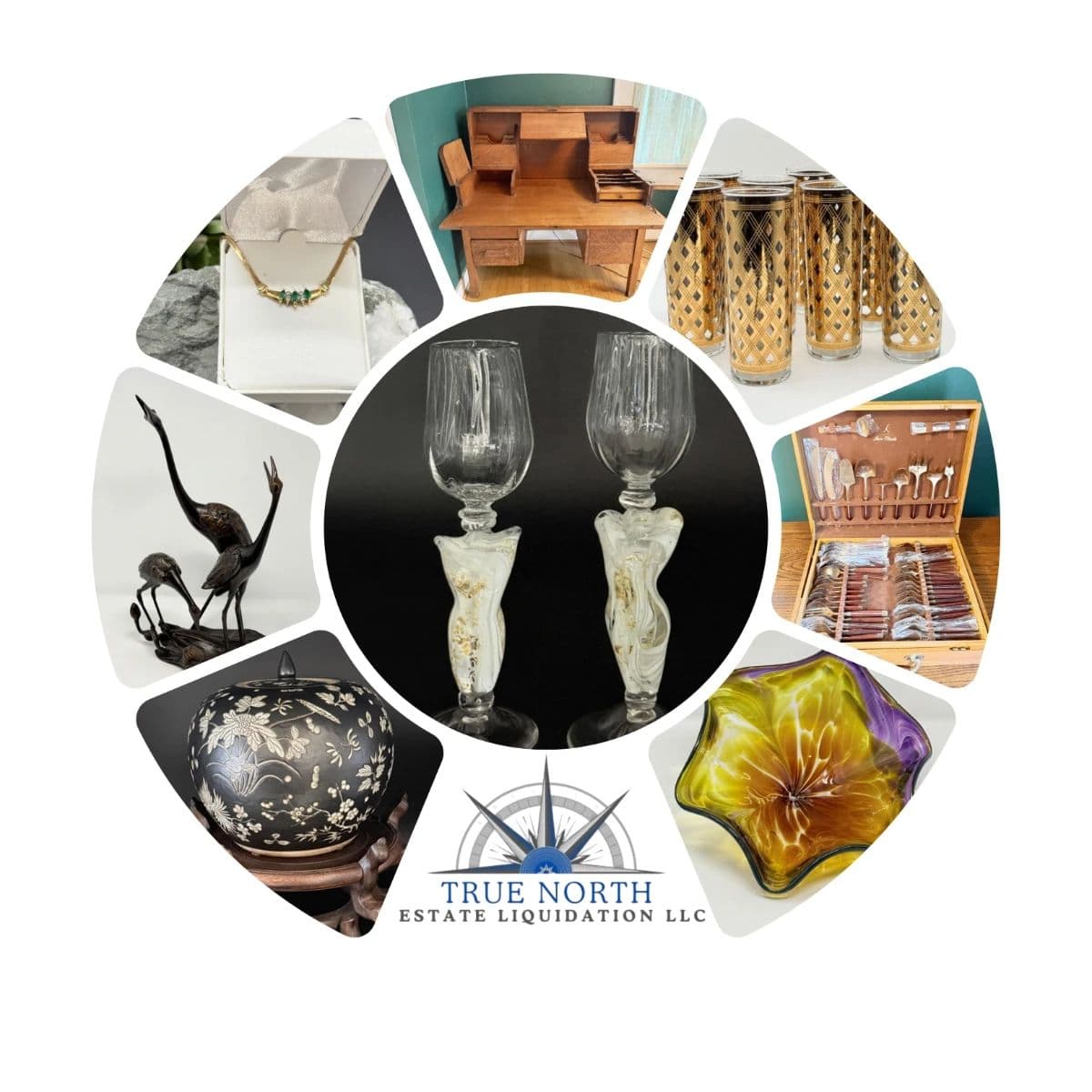 Estate Treasures: Antique Furnishings, Gold, Fine Porcelain & Hand-Blown Art Auction photo 1