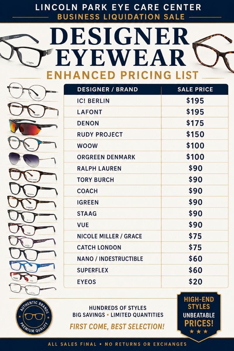 Lincoln Park Eye Care Center Online But it Now Business Closure Sale photo 2