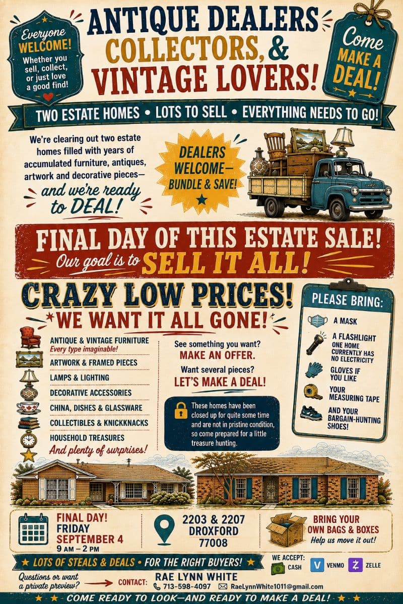 Final Day! Two Estate Homes - All Must Go! photo 1