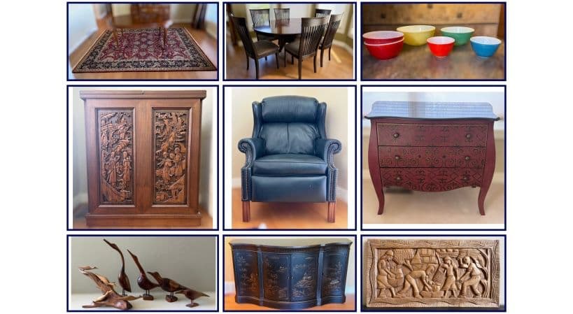 Ethan Allen, Oriental Cabinet, Persian Rugs, Beatles Memorabilia, Waterford, Fiesta Ware & Pyrex photo 1