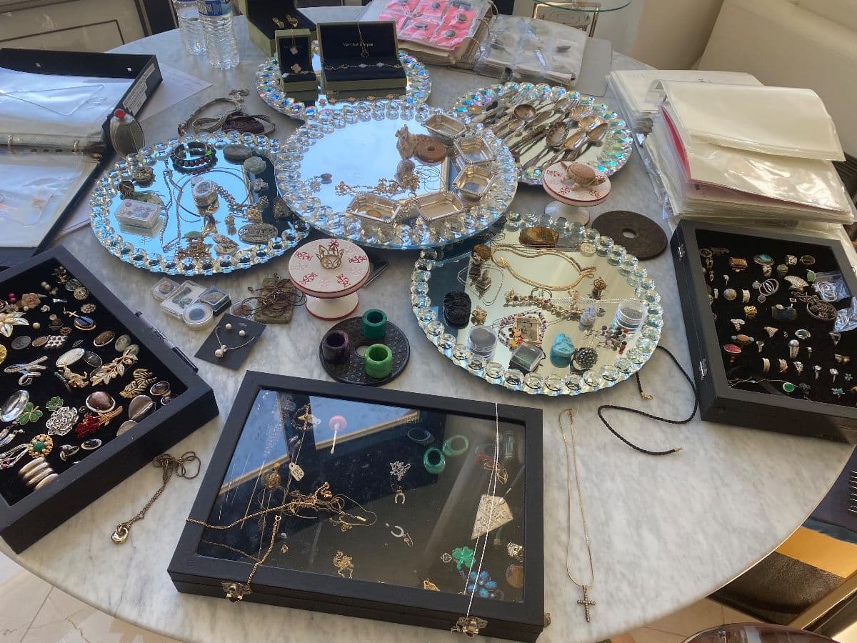 4 days, Estate, gold & silver coins, diamonds emerald rubies jewelry starting chandelier set photo 11