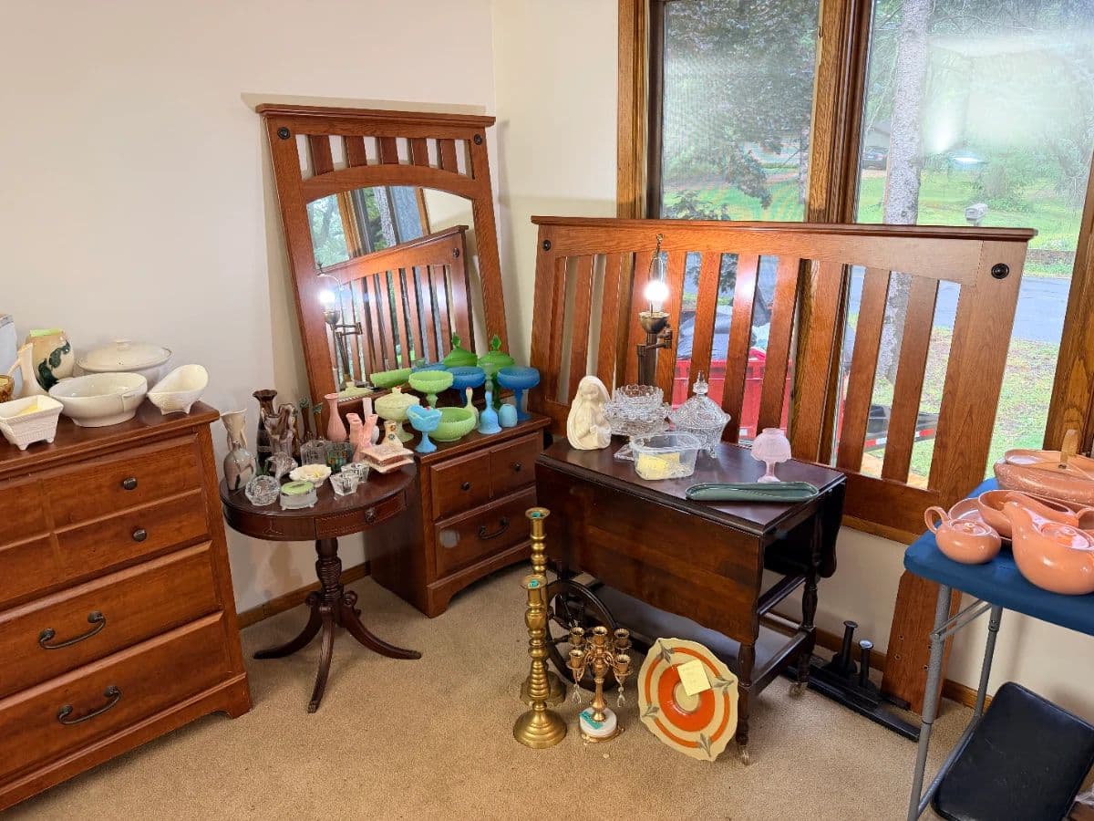 Step Inside a Collector's Paradise! Glass, Pottery, Farmhouse Treasures, Vintage Furniture & More photo 3