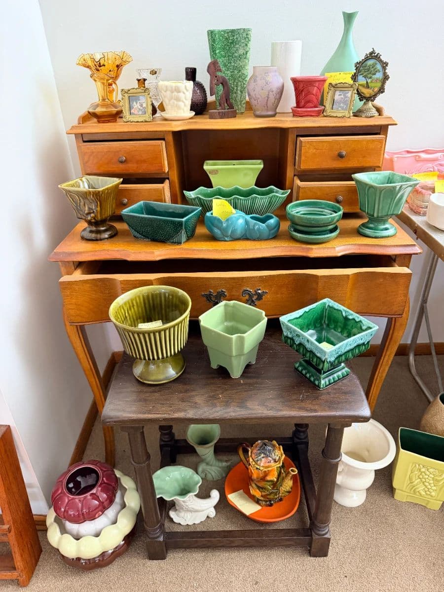 Step Inside a Collector's Paradise! Glass, Pottery, Farmhouse Treasures, Vintage Furniture & More photo 9
