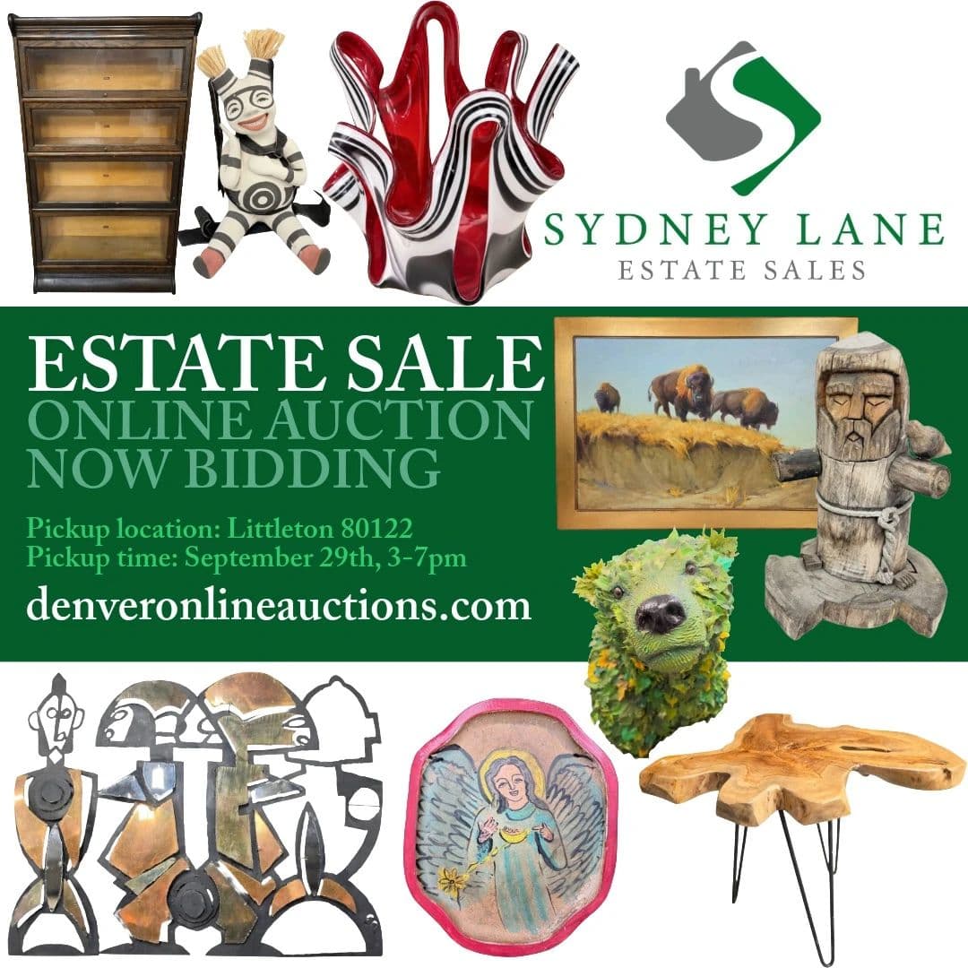 Littleton Art & Sculpture Auction Plus Live Edge Wood Furniture photo 1